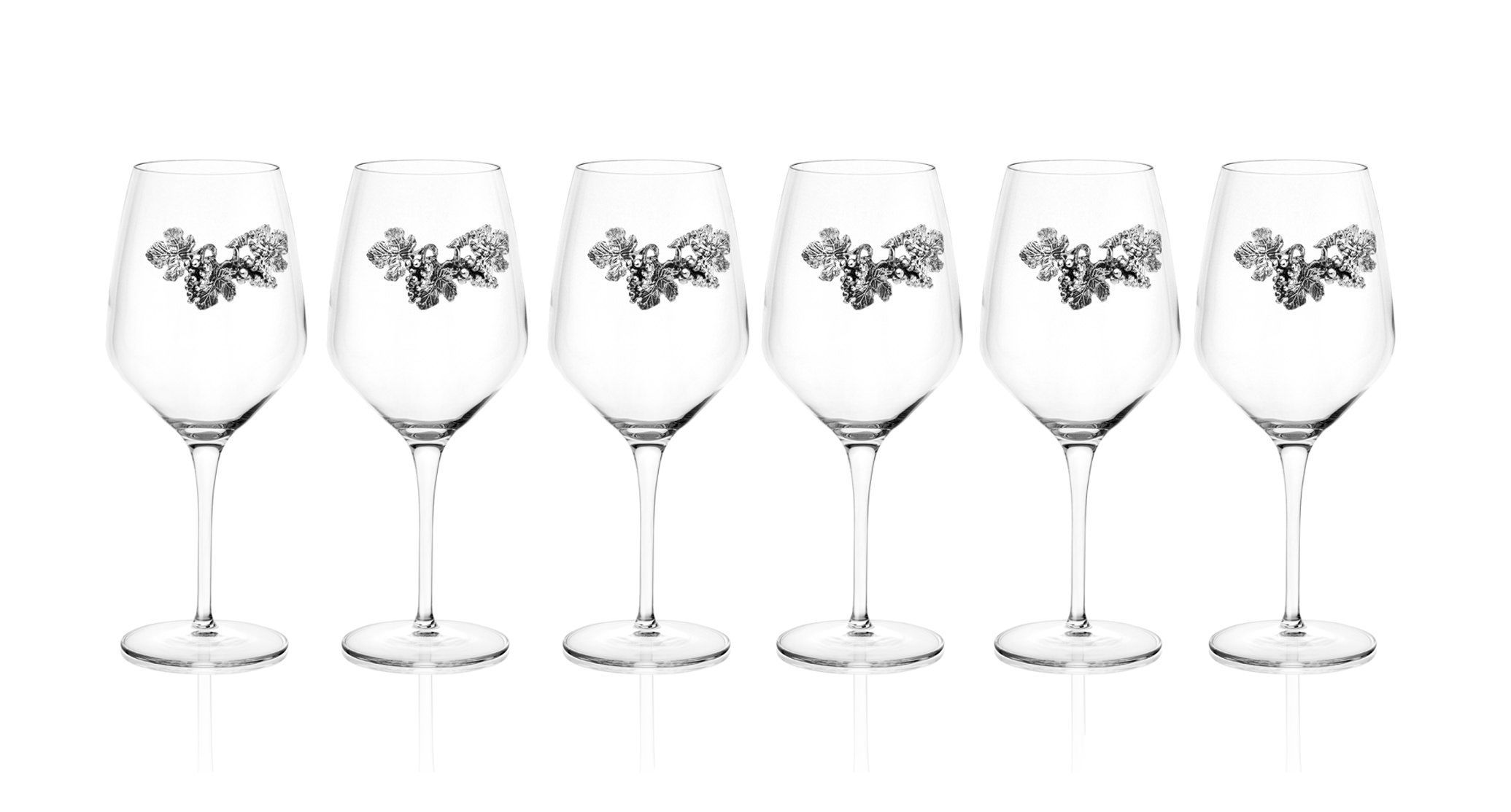 Комплект бокалов для красного вина 6 шт  UVA BLACK в подарочной упаковке  для бизнеса