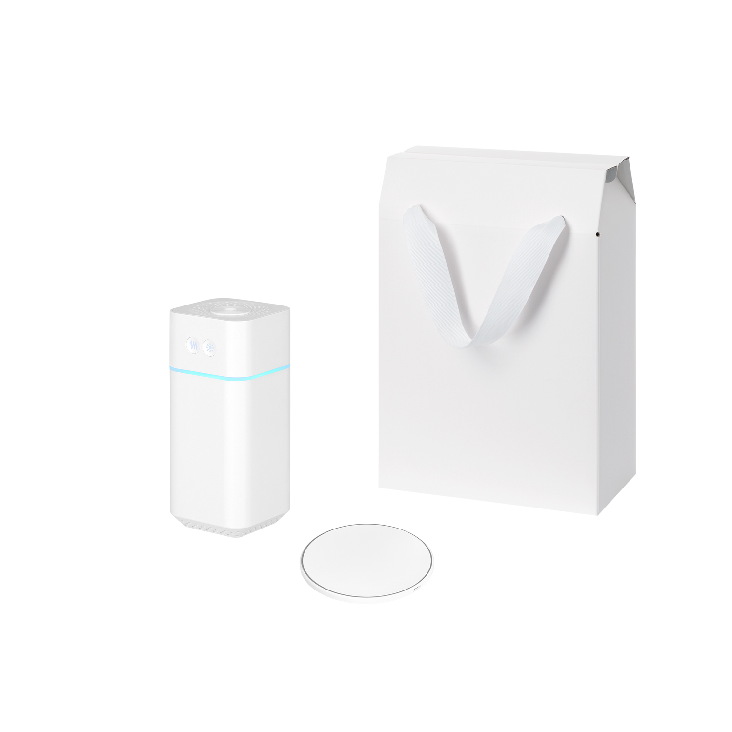 Подарочный набор Клауд НЕО, Аурис (Cloud NEO, Auris), белый (увлажнитель воздуха, зарядное устройство) для бизнеса