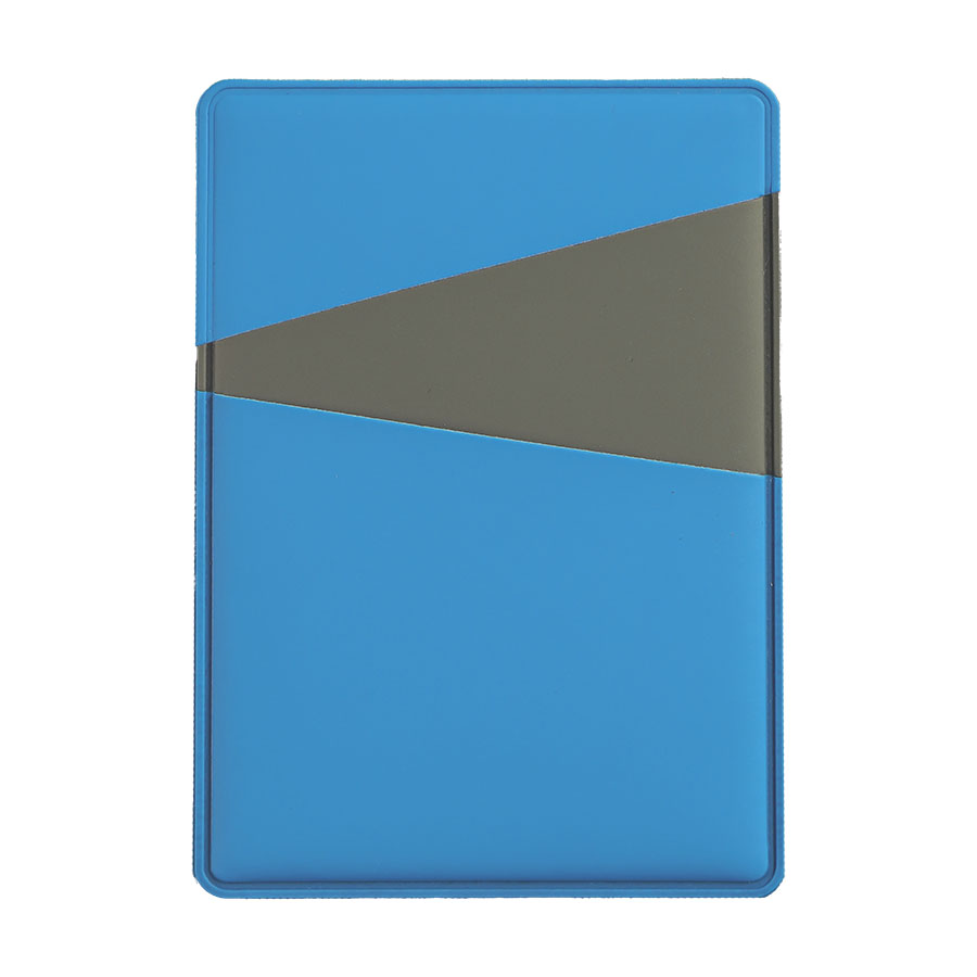 Чехол для карт Simply с тремя косыми карманами, голубой/серый, PU для бизнеса