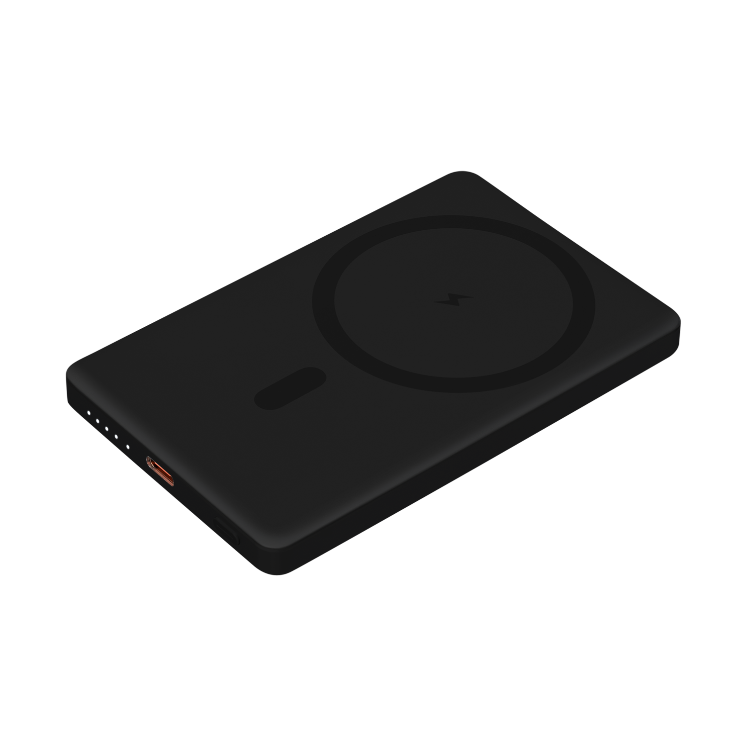 Внешний аккумулятор Атлантис (Atlantis) PD 5000mAh с функцией беспроводной зарядки 15W, черный для бизнеса