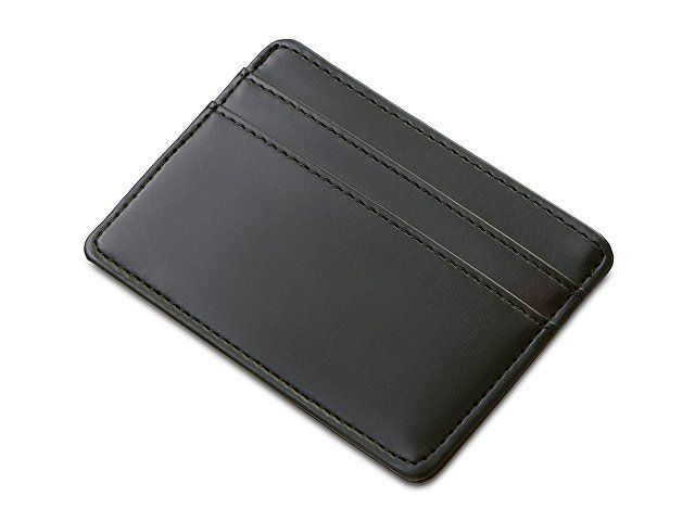 Картхолдер для двух карт и наличных денег с зажимом "Crave", черный