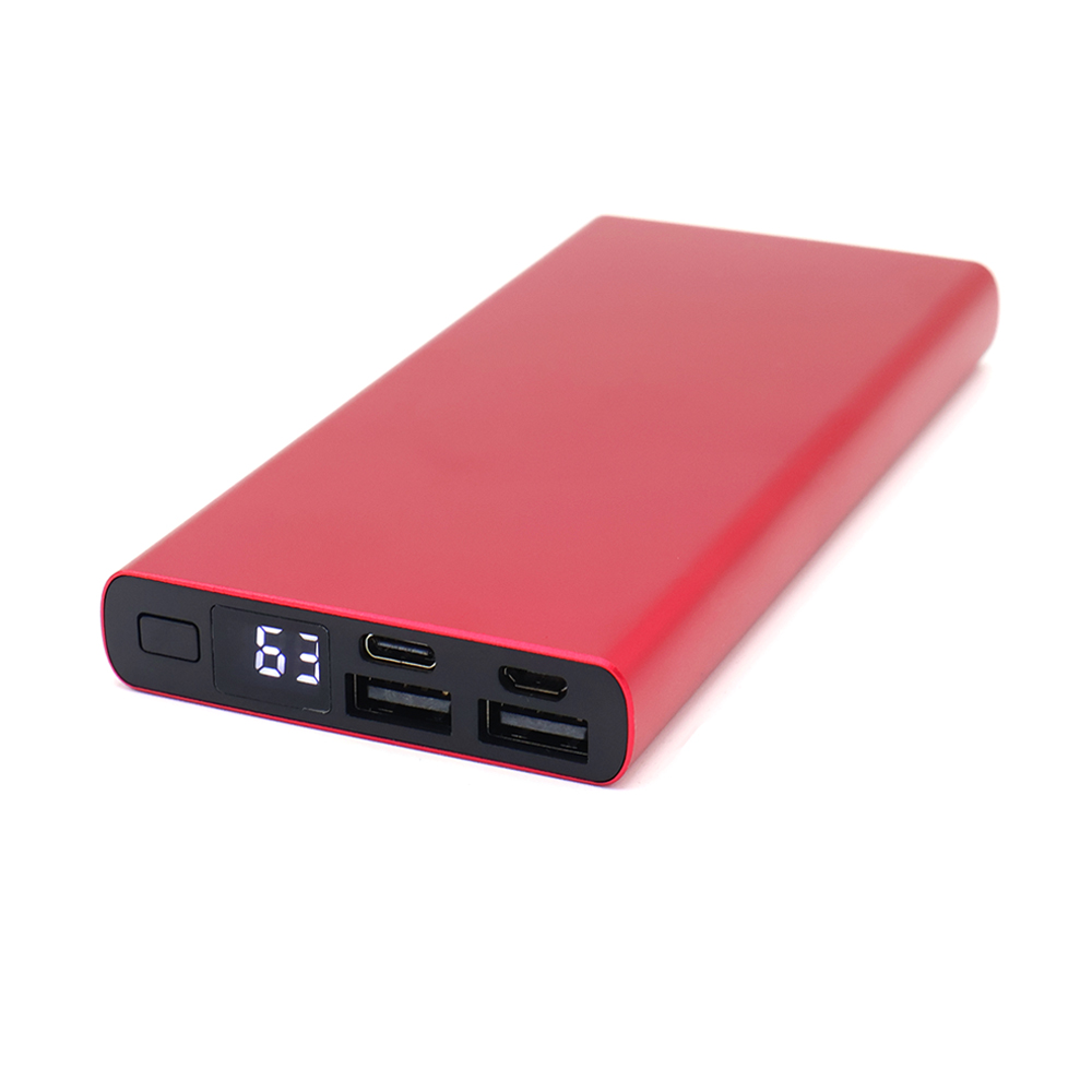 Внешний аккумулятор Höginn в металлическом корпусе, 10000mAh, синий для бизнеса