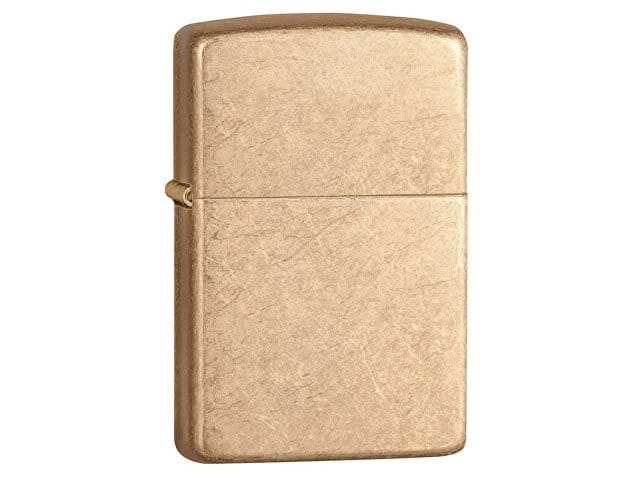 Зажигалка ZIPPO Armor™с покрытием Tumbled Brass, латунь/сталь, золотистая, матовая, 38x13x57 мм для бизнеса