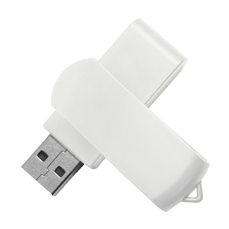 USB flash-карта SWING (8Гб), белый, 6,0х1,8х1,1 см, пластик для бизнеса