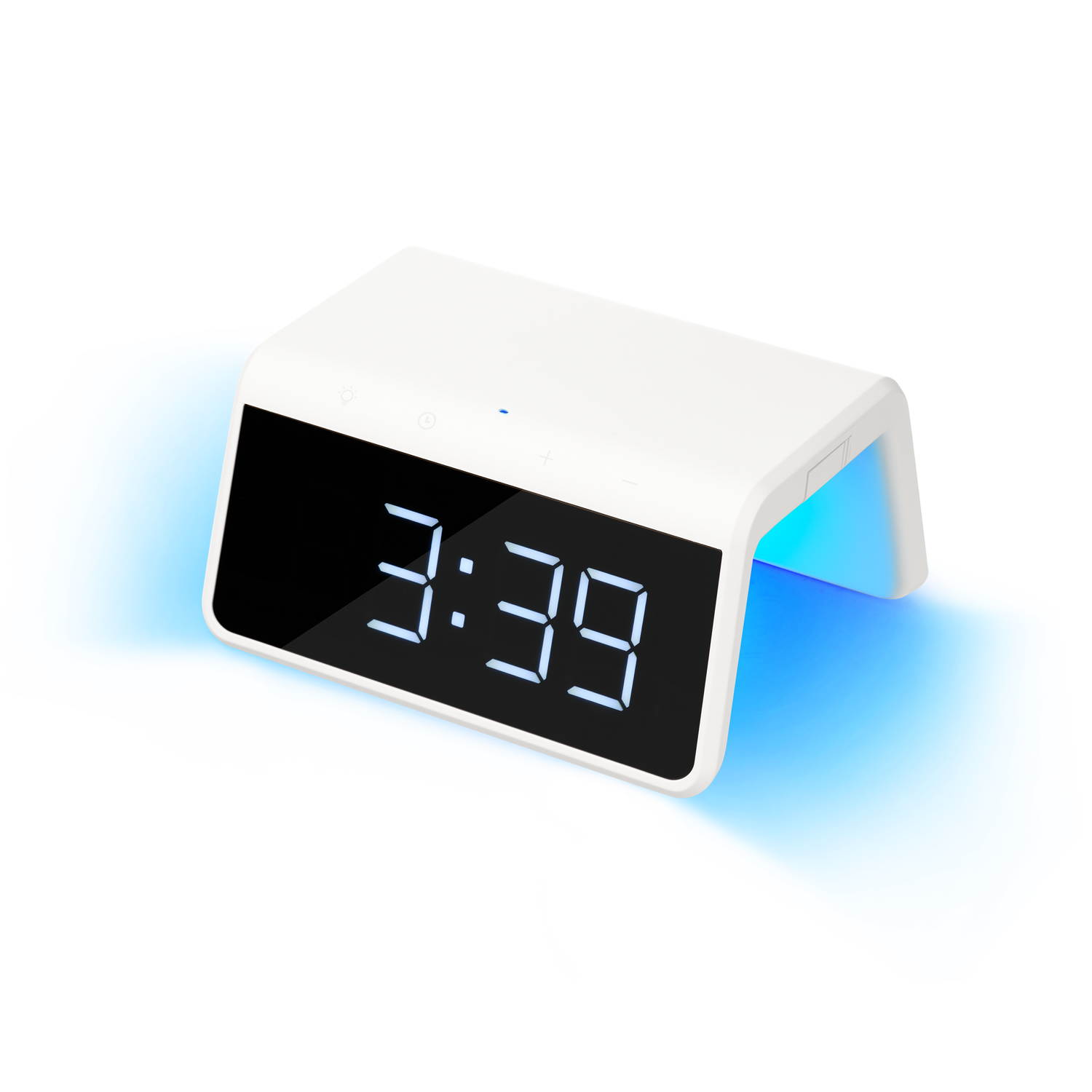 Зарядная станция с часами 15W Флейм (Flame), белая для бизнеса