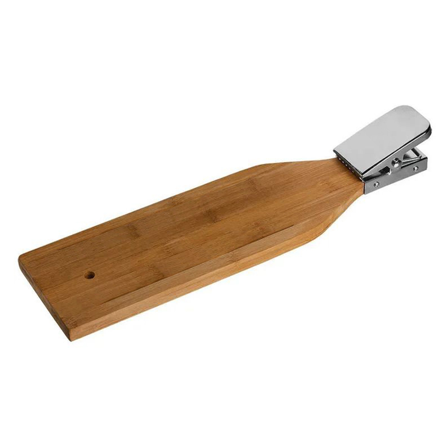 Доска для чистки рыбы деревянная,  с зажимом, 12*46*2см, бук для бизнеса