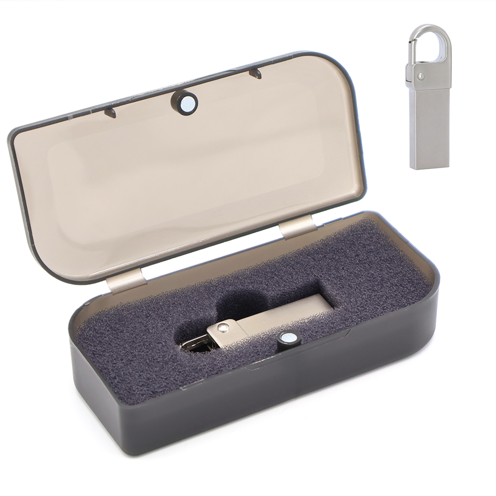 Флешка Carabine 16 Гб в футляре, серебристая для бизнеса