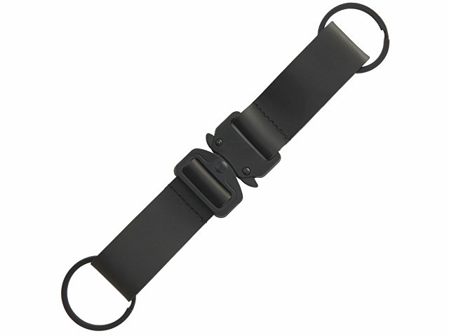 Отстегивающийся брелок-ремувка из эко-кожи "Ninja", черный для бизнеса