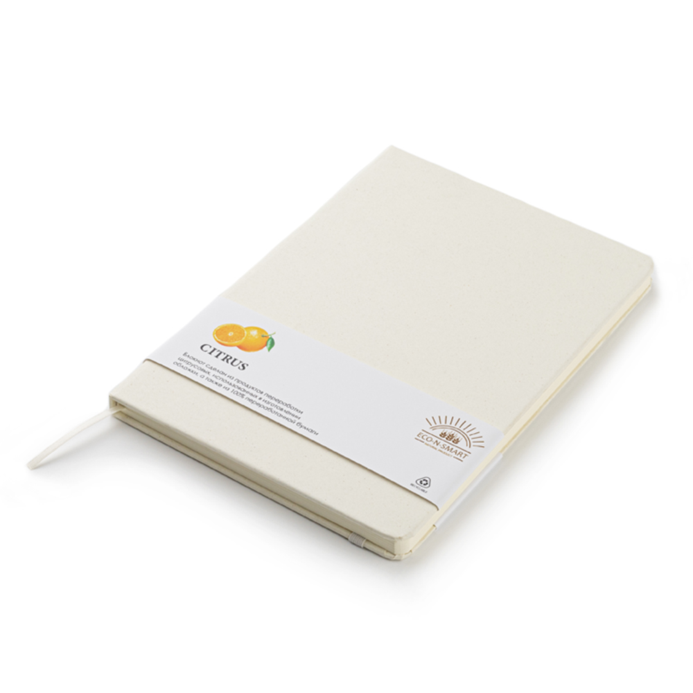 Блокнот из растительного сырья Tutti Frutti в твёрдом переплёте, вишнёвый для бизнеса