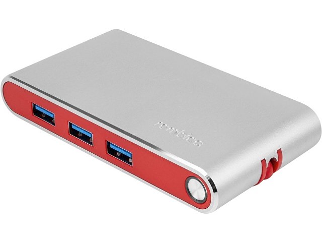Хаб 8-в-1 Type-C «Hermes», USB 3.0 x 3, Type-C PD, HDMI, LAN, картридер для бизнеса