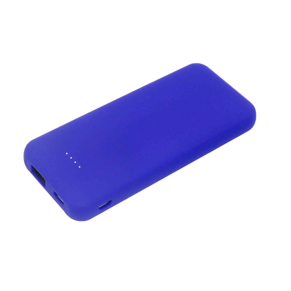 Внешний аккумулятор Arrida 5000mAh, с покрытием Baby skin, синий для бизнеса