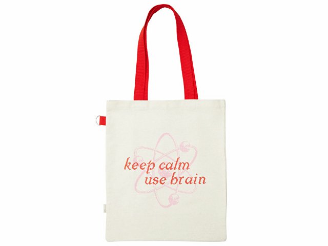 Сумка для покупокTopiс из переработанных материалов с наружным цветным карманом, красный (трафаретн) для бизнеса