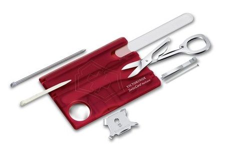 Швейцарская карточка Victorinox SwissCard Nailcare, красная