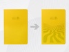 Бизнес-блокнот А5 «C2» soft-touch, желтый, с УФ печатью для бизнеса