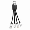Кабель - брелок Plug с подсветкой гравировки, черный для бизнеса