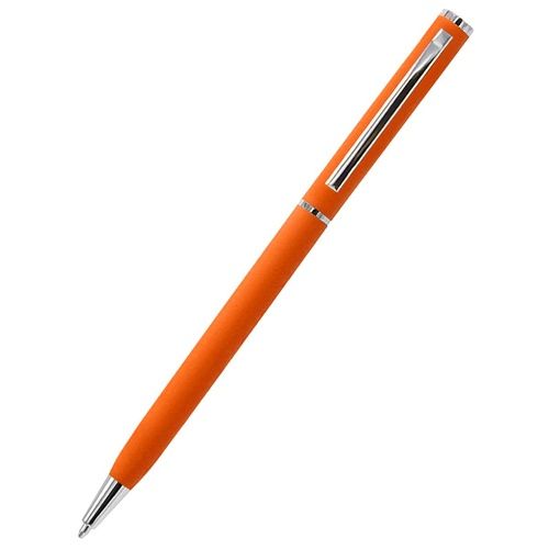 Ручка металлическая Tinny Soft софт-тач, оранжевая