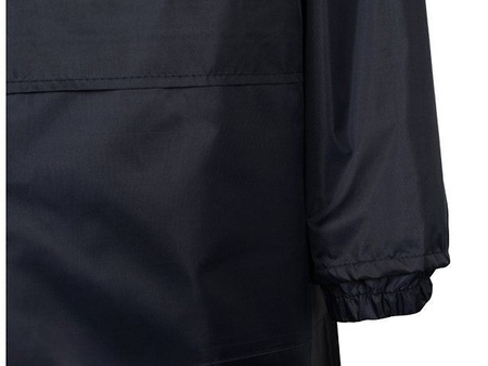 Дождевик "Sunshine" со светоотражающими кантами, темно-синий, размер  XS/S с логотипом компании. Цена 1 723 ₽. Артикул AROA221749XS-S