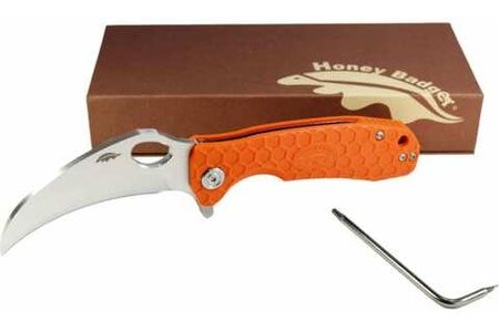 Нож Honey Badger Сlaw L, D2, оранжевая рукоять