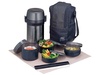 Термос из нерж.стали с пластиковыми контейнерами и ложкой тм THERMOS JLS-1601 Food 1.6L, серый для бизнеса