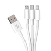 Дата-кабель 3 в 1: micro USB, USB-C, Ligthning, 1.2м, белый, Deppa для бизнеса