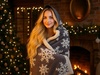 Плед Snowflake новогодний для бизнеса