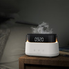 Светодиодный USB увлажнитель-ароматизатор Brava с часами с подсветкой, белый для бизнеса