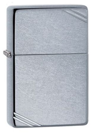 Зажигалка Zippo Replica с покрытием Street Chrome, латунь/сталь, серебристая, матовая, 36x12x56 мм