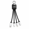 Кабель - брелок Plug с подсветкой гравировки, черный для бизнеса