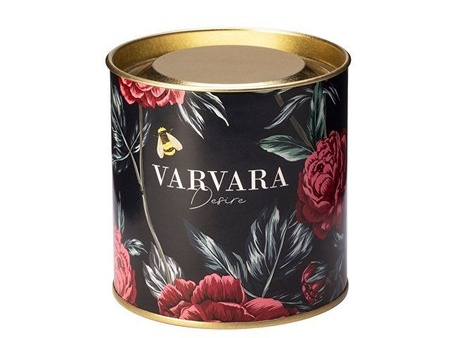 Платок «Русские сезоны» темно-синий. Varvara с логотипом компании. Цена 4 365 ₽. Артикул AROA90016