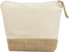 Косметичка "Jute" из хлопка и джута, натуральный для бизнеса