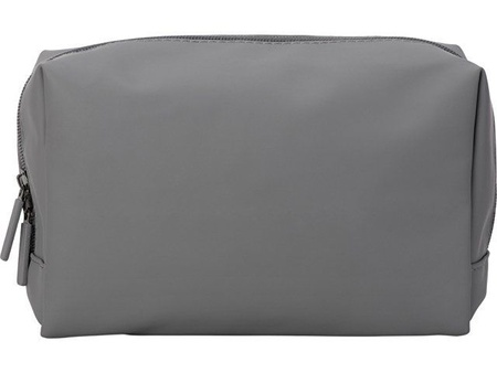 Косметичка из искусственной кожи "Sofit", серый с логотипом компании. Цена 1 061 ₽. Артикул AROA839527