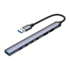 USB-хаб USB-A 3.0 + 2xUSB-A 2.0 + 4xUSB-C, серый, Deppa для бизнеса