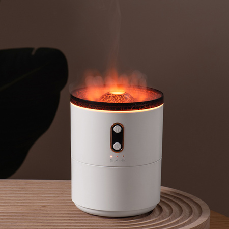 Светодиодный USB увлажнитель Volcano, белый   с логотипом компании. Цена 2 306 ₽. Артикул ARDN21020.01