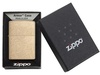 Зажигалка ZIPPO Armor™с покрытием Tumbled Brass, латунь/сталь, золотистая, матовая, 38x13x57 мм для бизнеса