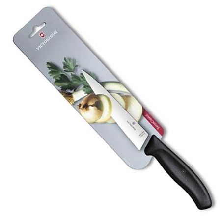 Нож Victorinox разделочный, лезвие 15 см, черный в блистере