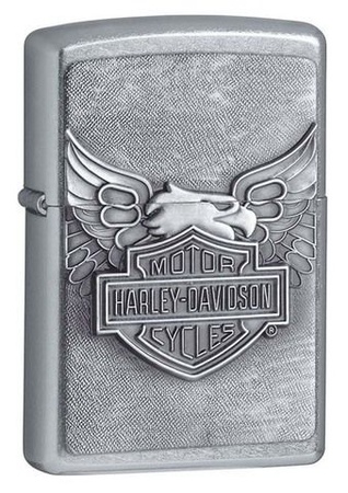 Зажигалка Zippo Harley-Davidson, латунь/сталь с покрытием Street Chrome, серебристая, 36x12x56 мм