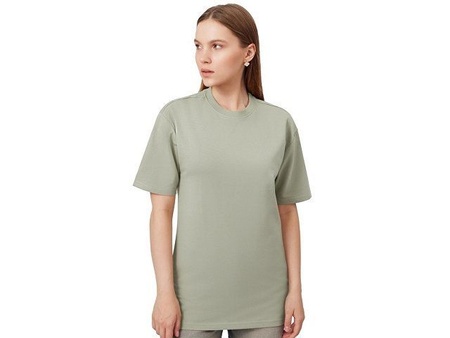 Футболка из френч терри «Warsaw» унисекс 220гр, оливковый с логотипом компании. Цена 960 ₽. Артикул AROA220363XS