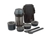 Термос из нерж.стали с пластиковыми контейнерами и ложкой тм THERMOS JLS-1601 Food 1.6L, серый для бизнеса