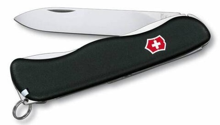 Нож Victorinox Sentinel, 111 мм, 4 функции, с фиксатором лезвия, черный