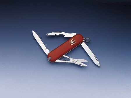 Нож-брелок Victorinox Classic Rambler, 58 мм, 10 функций, красный