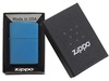 Зажигалка ZIPPO Classic с покрытием Sapphire™, латунь/сталь, синяя, глянцевая, 38x13x57 мм для бизнеса