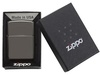 Зажигалка ZIPPO Classic с покрытием Black Ice, латунь/сталь, чёрная, глянцевая, 38x13x57 мм для бизнеса