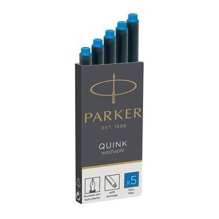 Parker Чернила (картридж) смывающиеся, синий, 5 шт в упаковке