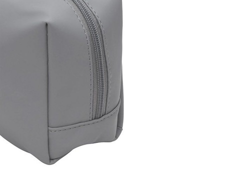 Косметичка из искусственной кожи "Sofit", серый с логотипом компании. Цена 1 061 ₽. Артикул AROA839527