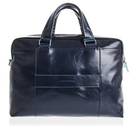 Сумка Piquadro Blue Square, синяя, 38,5x27x8,5 см