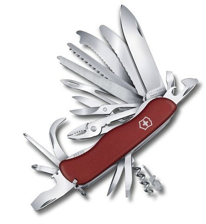 Нож Victorinox WorkChamp XL, 111 мм, 31 функция, с фиксатором лезвия, красный