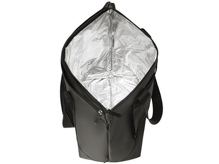 Сумка-холодильник «Cool XL» с двумя лямками на плечо, темно-серый с логотипом компании. Цена 1 736 ₽. Артикул AROA938649