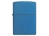 Зажигалка ZIPPO Classic с покрытием Sapphire™, латунь/сталь, синяя, глянцевая, 38x13x57 мм для бизнеса