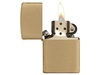 Зажигалка ZIPPO с покрытием Brushed Brass, латунь/сталь, золотистая, матовая, 38x13x57 мм для бизнеса