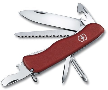 Нож Victorinox Trailmaster, 111 мм, 12 функций, с фиксатором лезвия, красный